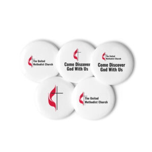 UMC branded pin buttons