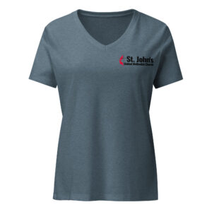 St. John's branded Women’s relaxed v-neck tee